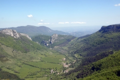 Vue sur la vallée de Bouvante, un jour de très beau temps